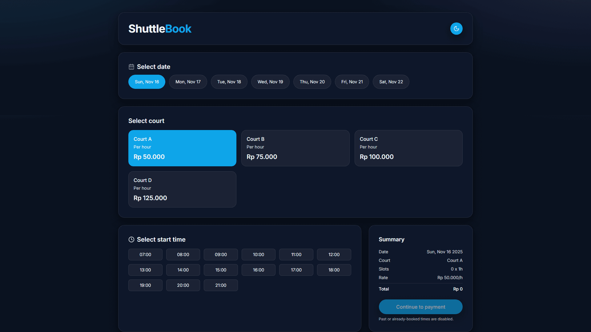 ShuttleBook Web App