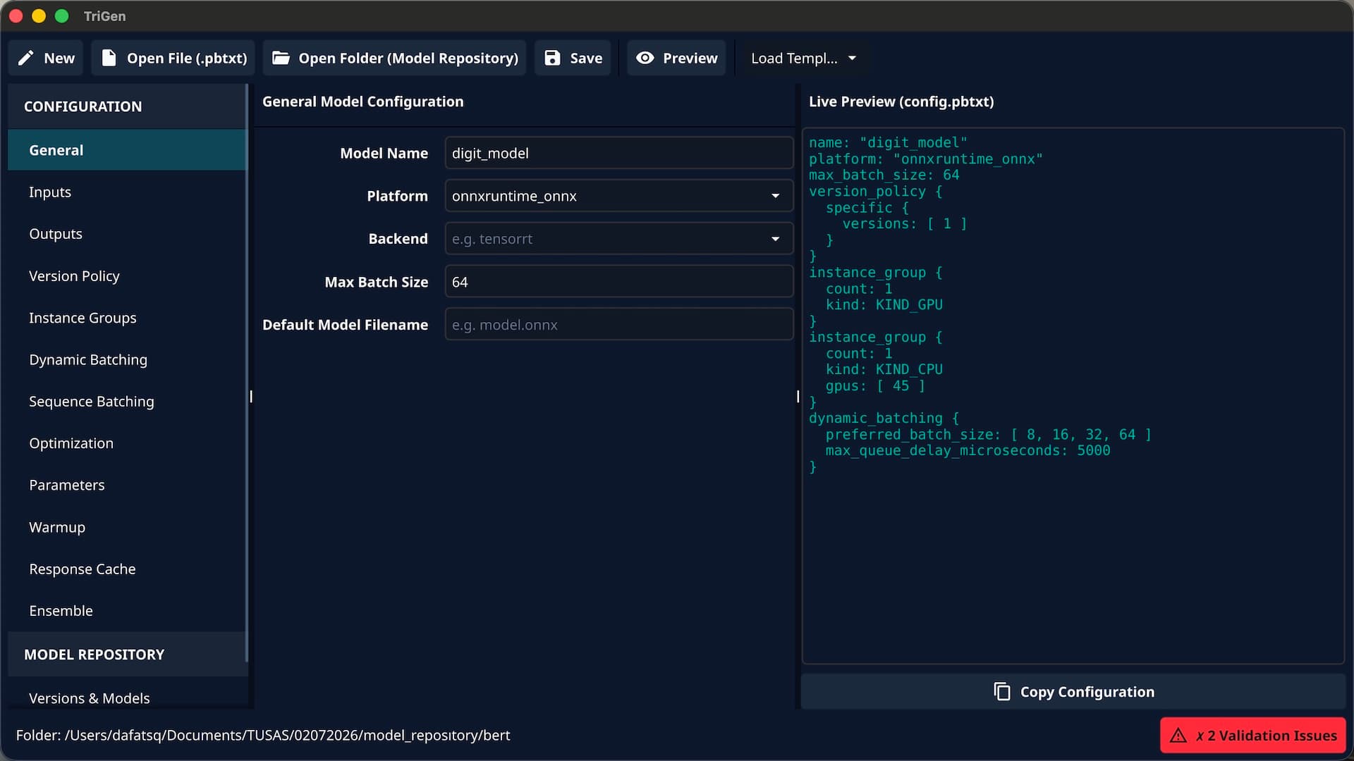 TriGen Desktop App